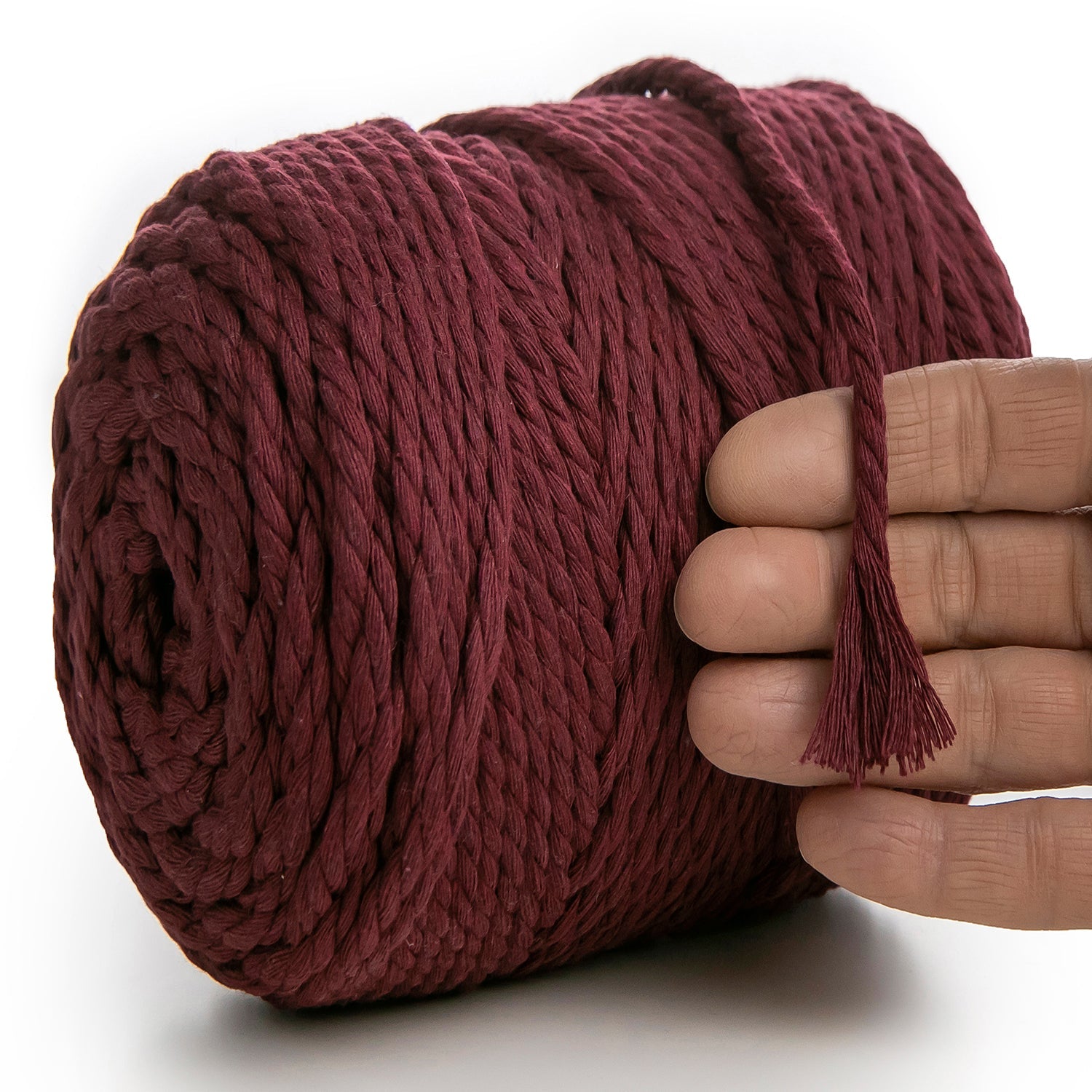 BURGUNDY MACRAMÉ ROPE 6 MM, 100 M