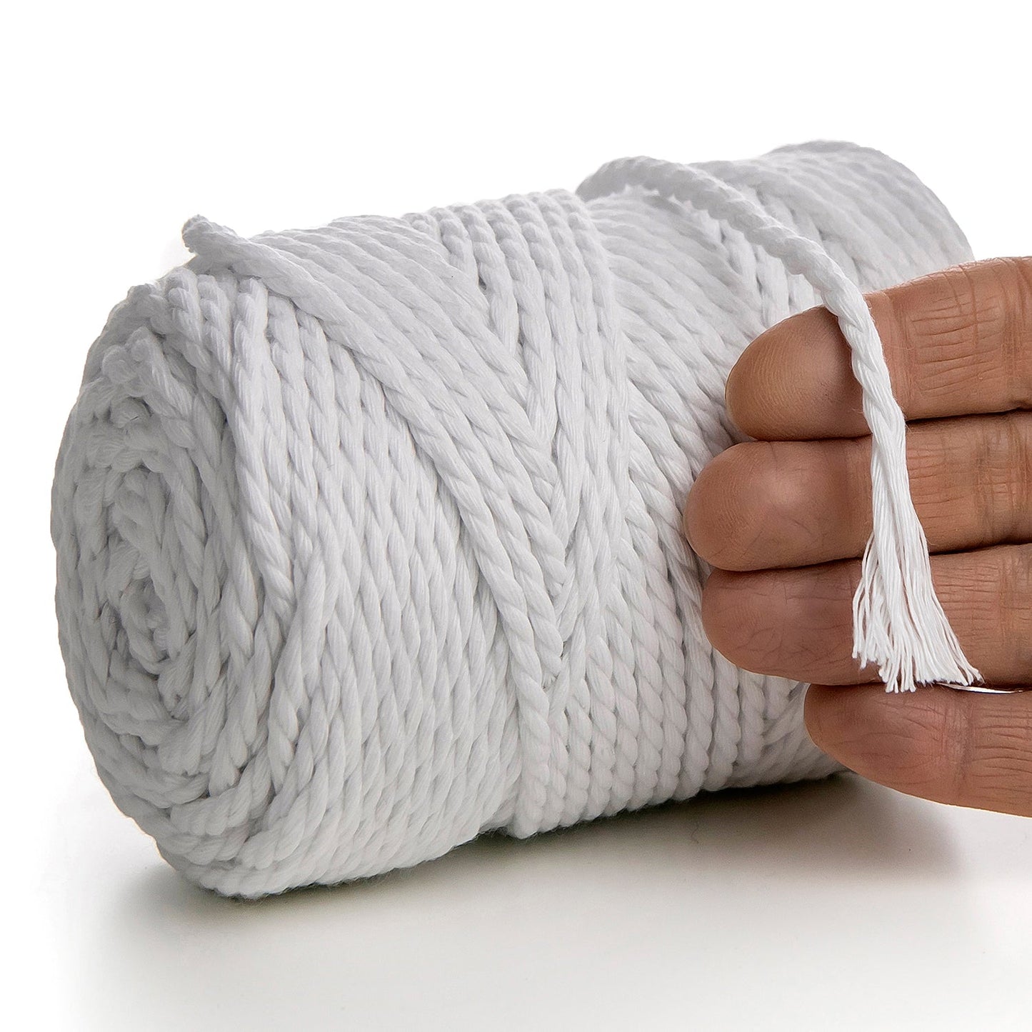 WHITE MACRAMÉ ROPE 4 MM, 75 M
