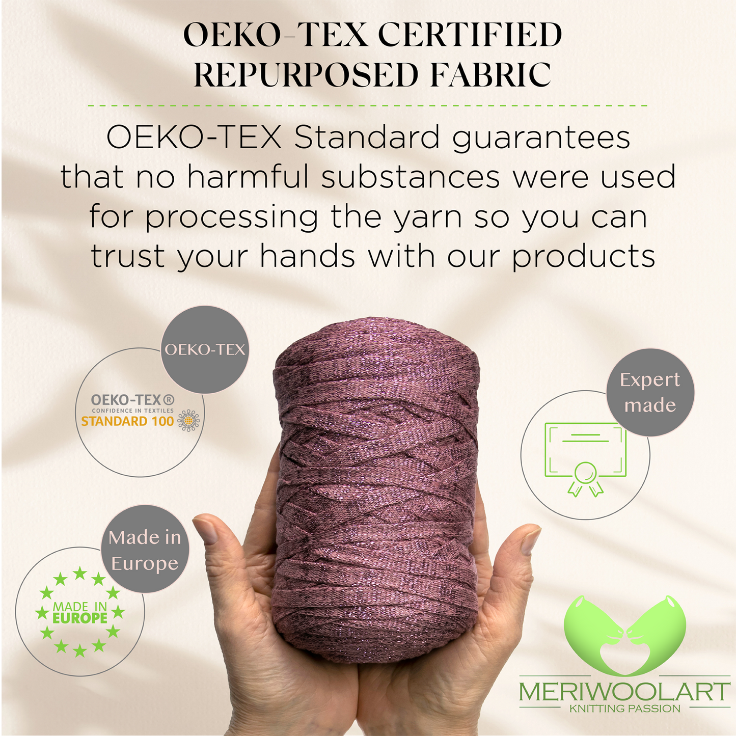 Plum Cotton Ribbon Lurex 10mm 125m