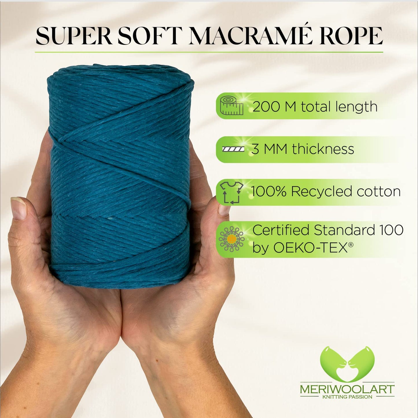 Sea Single Twisted Macramé 3mm 200m