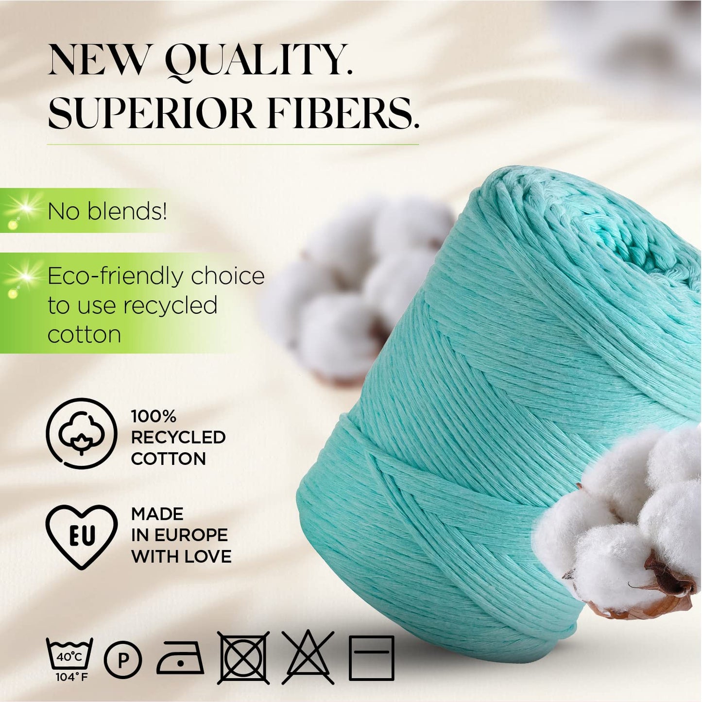 Azure Single Twisted Macramé 3mm 200m