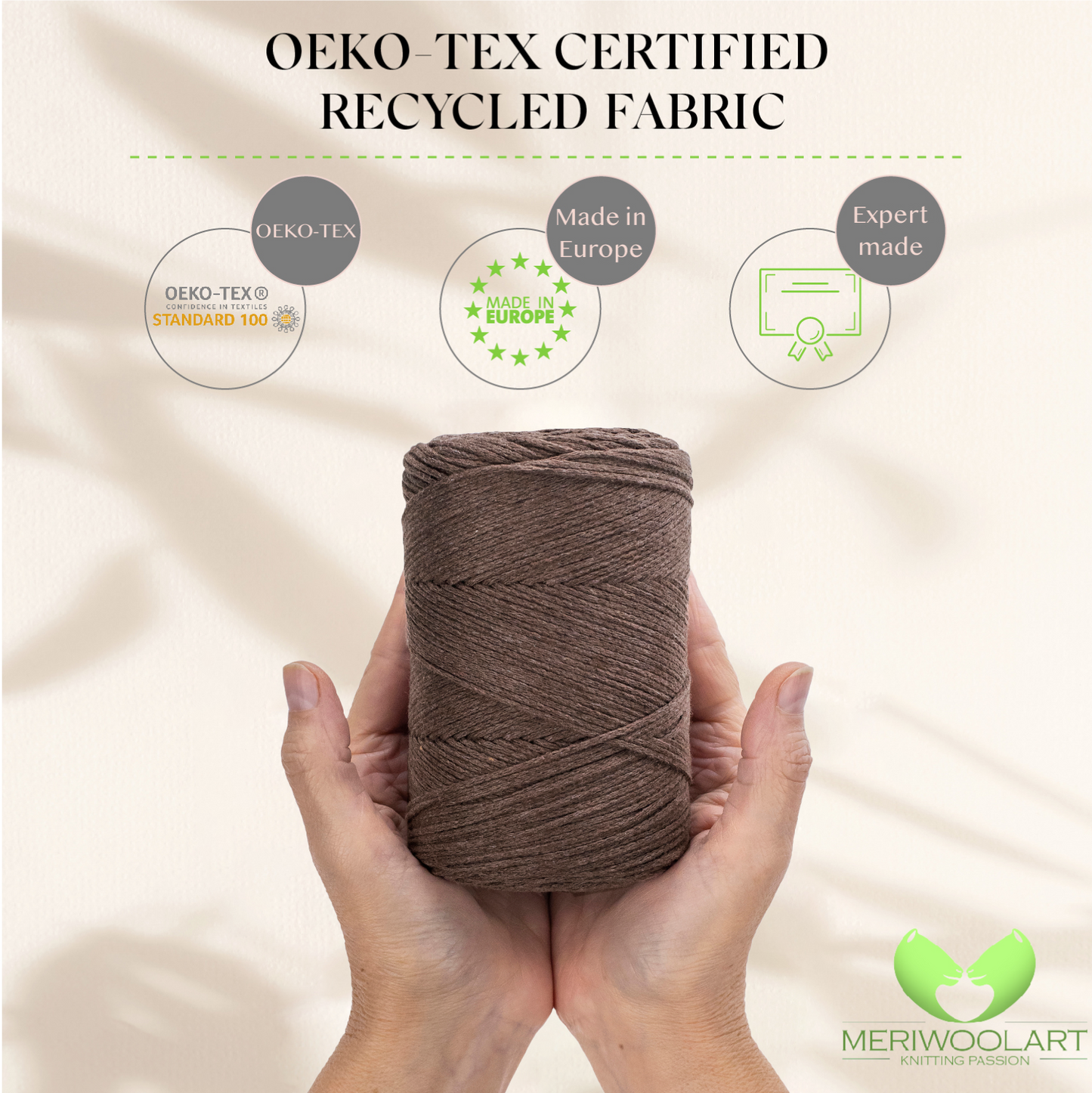 Brown Macramé Cotton 2mm 250m