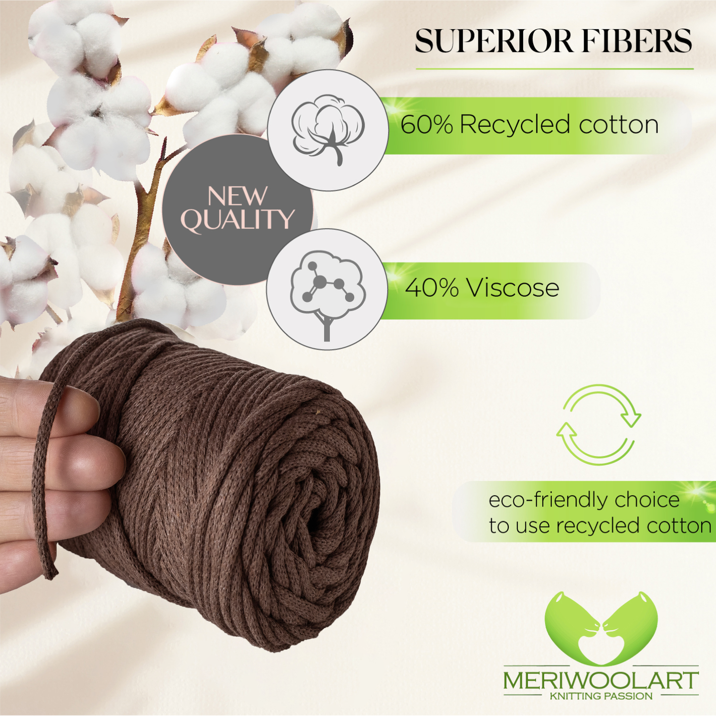 Brown Macramé Cord 4mm 85m