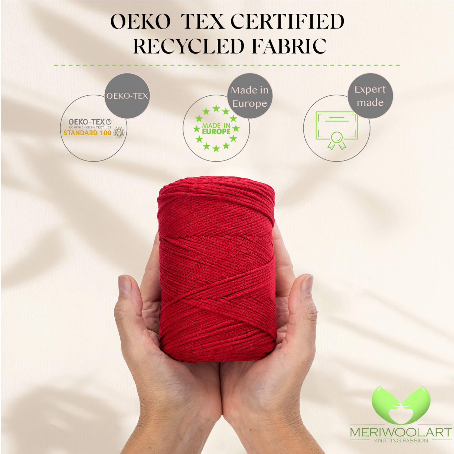 Red Macramé Cotton 2mm 250m