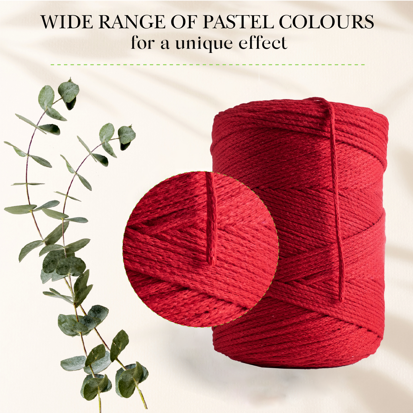 Red Macramé Cotton 2mm 250m