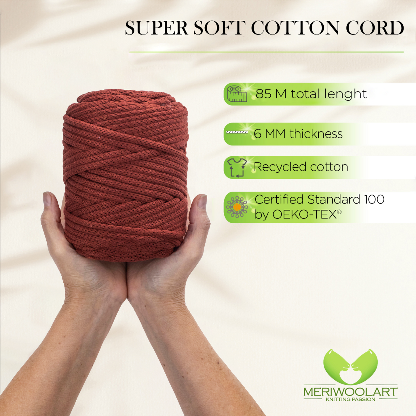 Terra Macramé Cord 6mm 85m