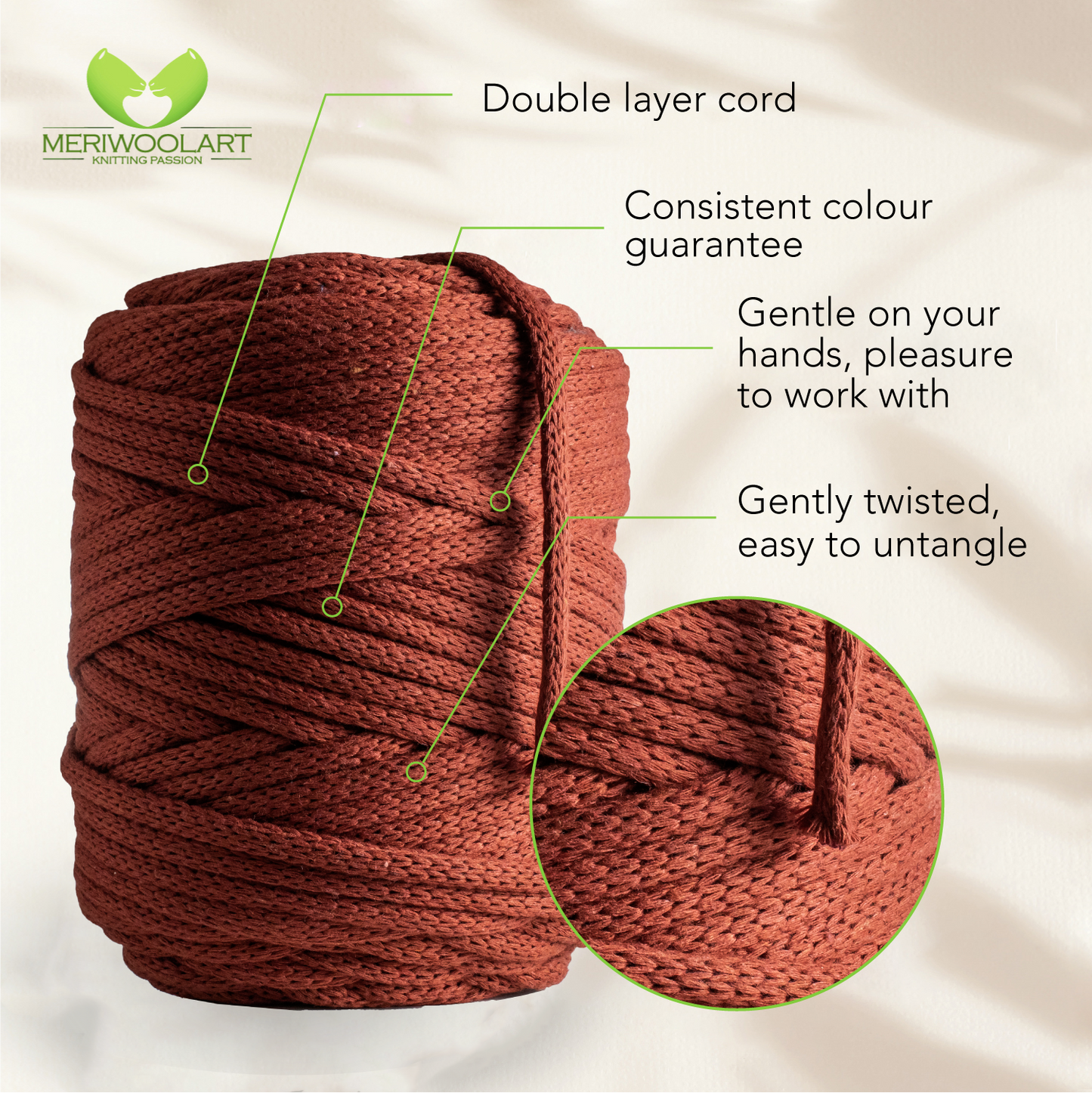 Terra Macramé Cord 6mm 85m