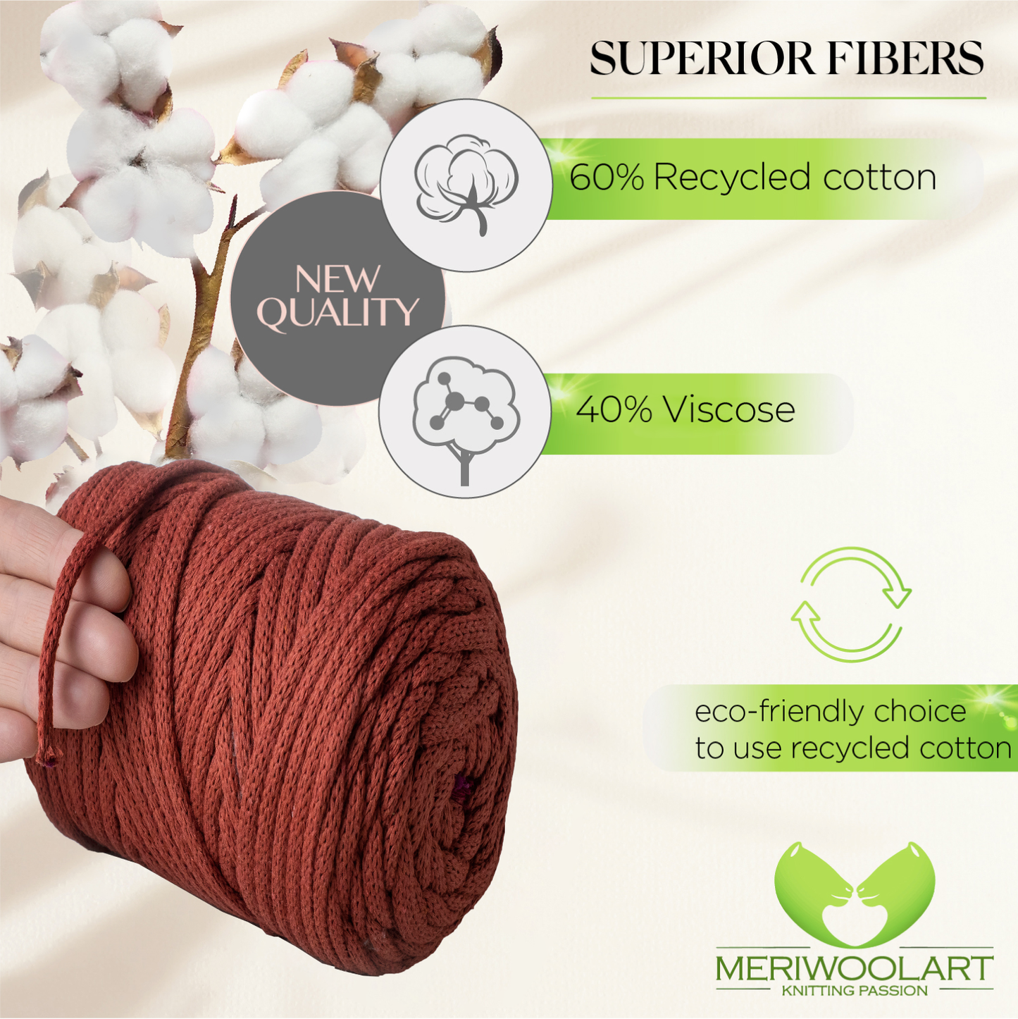 Terra Macramé Cord 6mm 85m