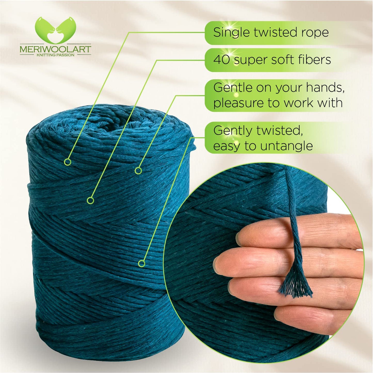 Sea Single Twisted Macramé 3mm 200m