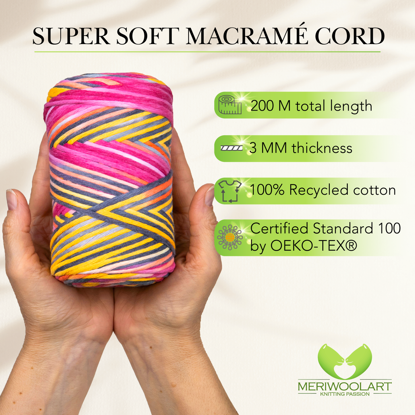 Unicorn 13 Single Twisted Macramé 3mm 200m