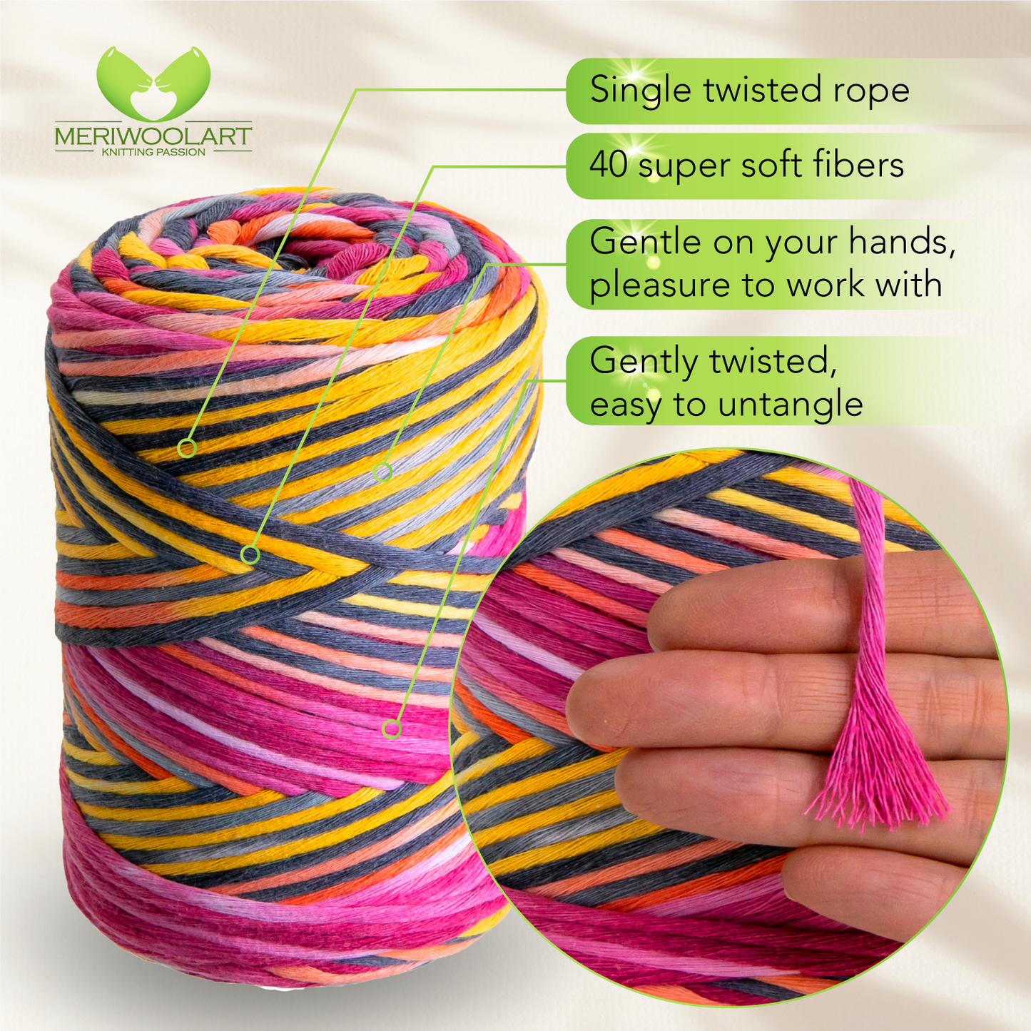 Unicorn 13 Single Twisted Macramé 3mm 200m