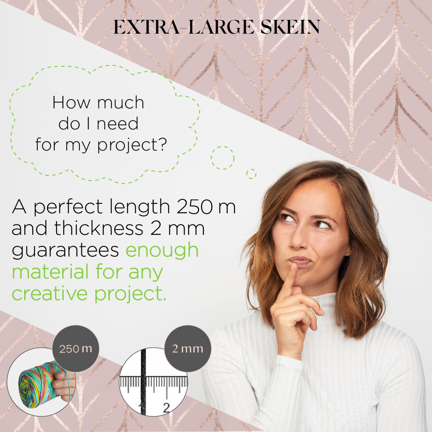 Unicorn 19 Macramé Cotton 2mm 250m