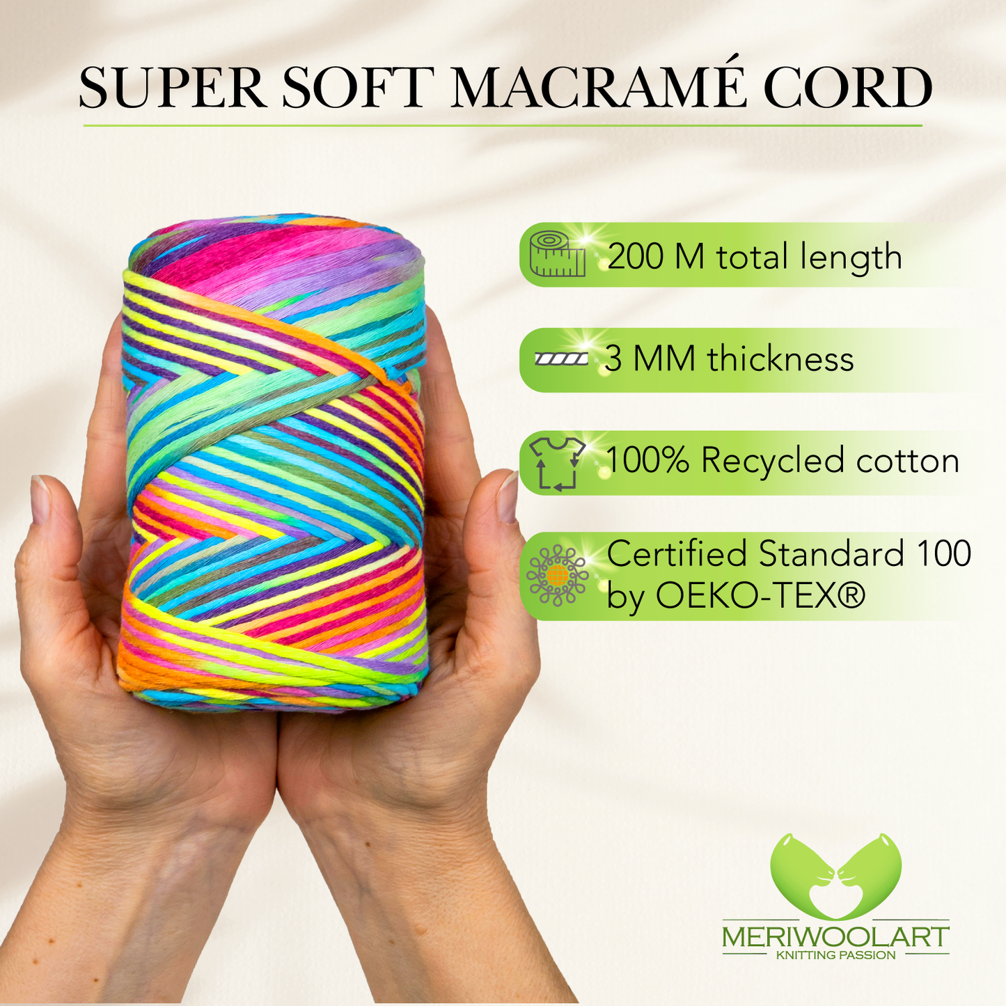 Unicorn 19 Single Twisted Macramé 3mm 200m