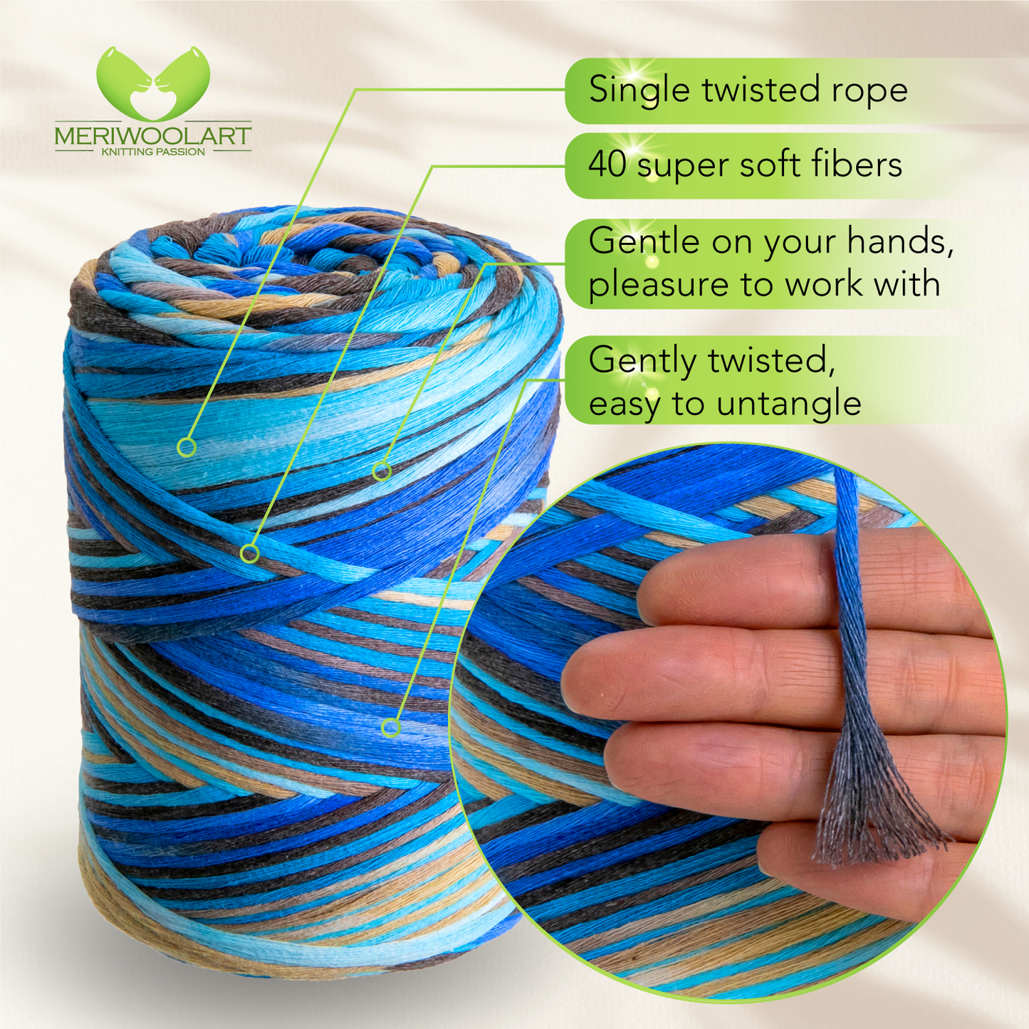 Unicorn 21 Single Twisted Macramé 3mm 200m