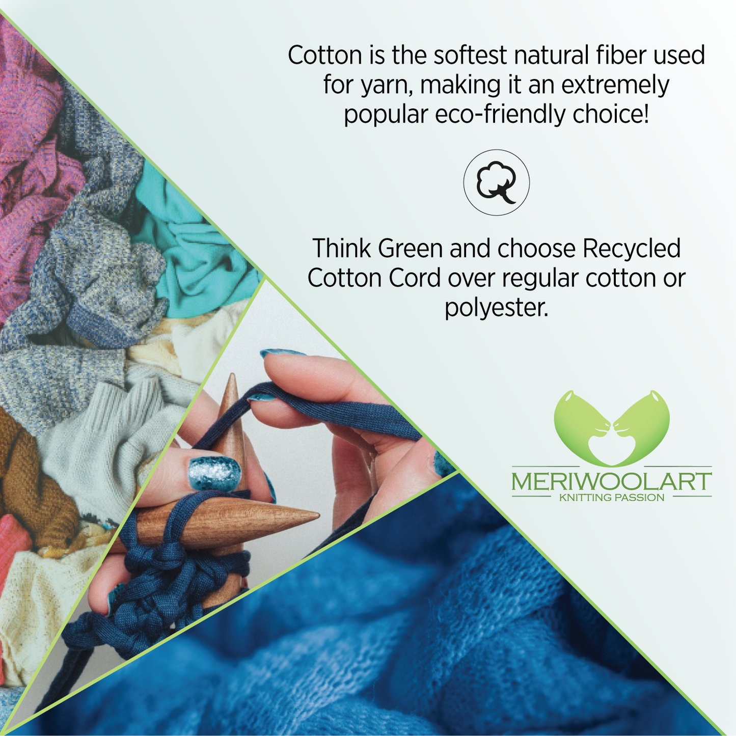 SEA RECYCLED COTTON CORD 10 MM, 60 M