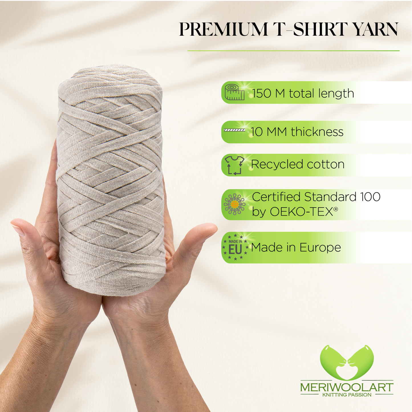 Sand Cotton Ribbon 10m 150mm