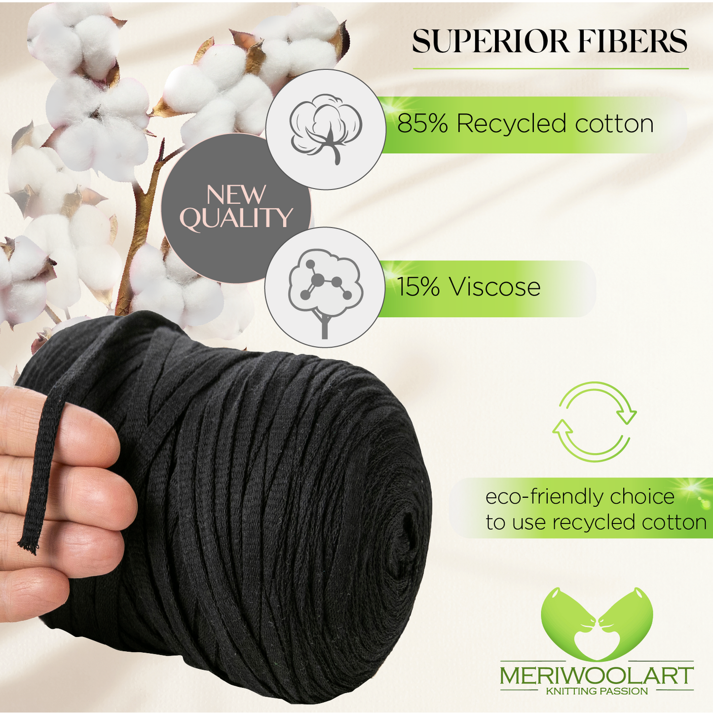 Black Cotton Ribbon 10mm 150m