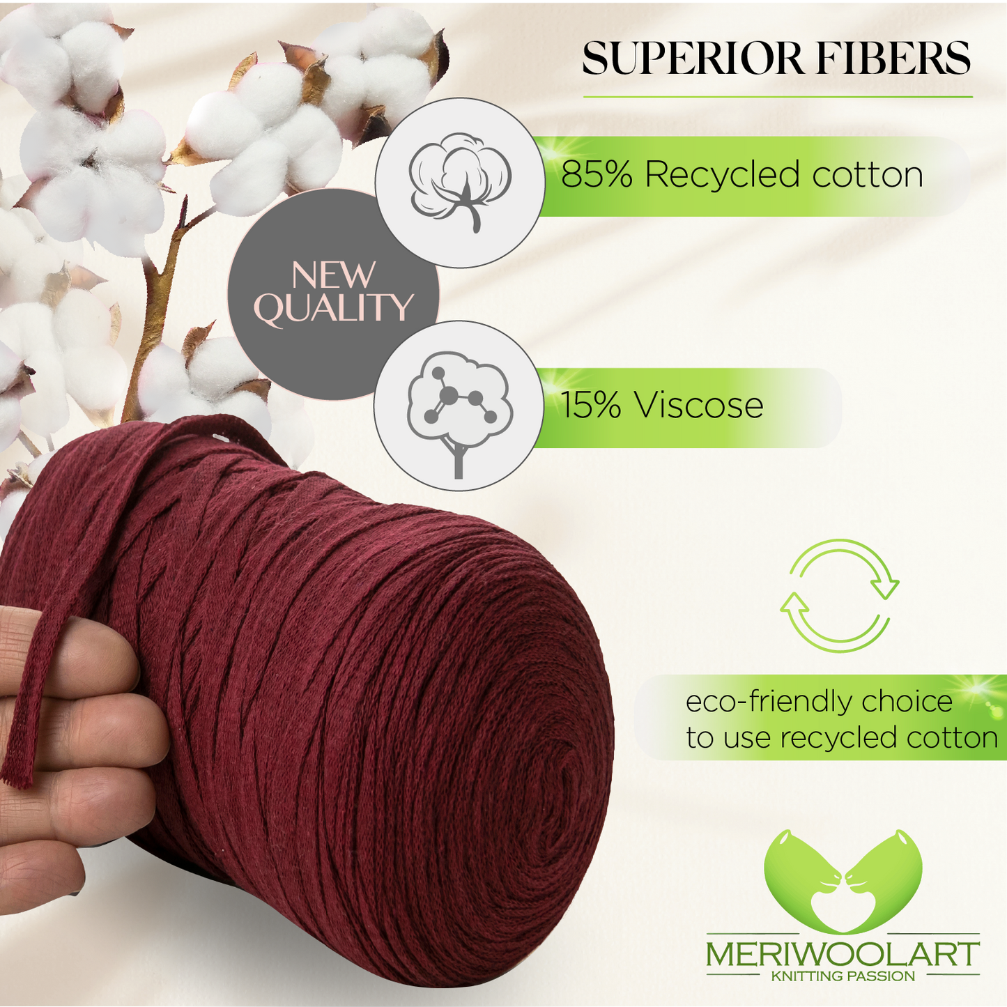 Burgundy Cotton Ribbon 10mm 150m