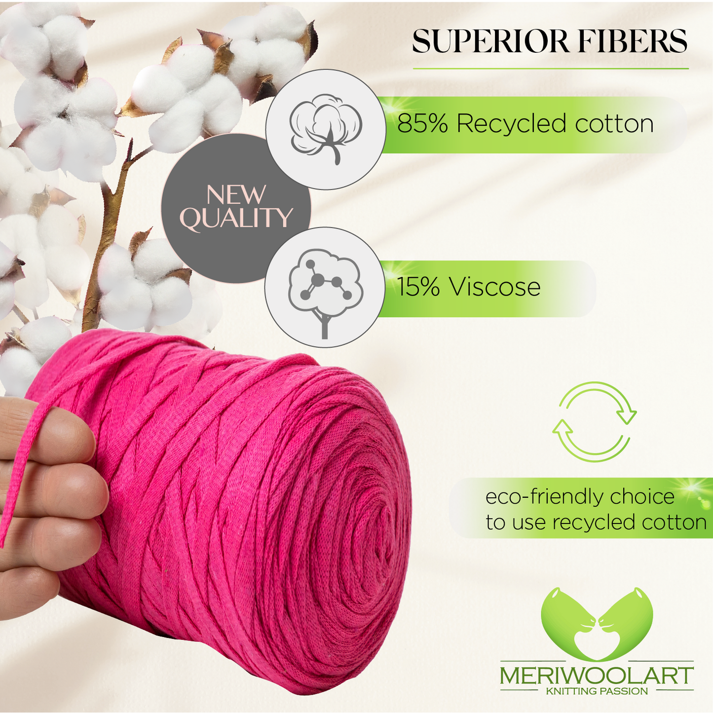 Neon Pink Cotton Ribbon 10mm 150m