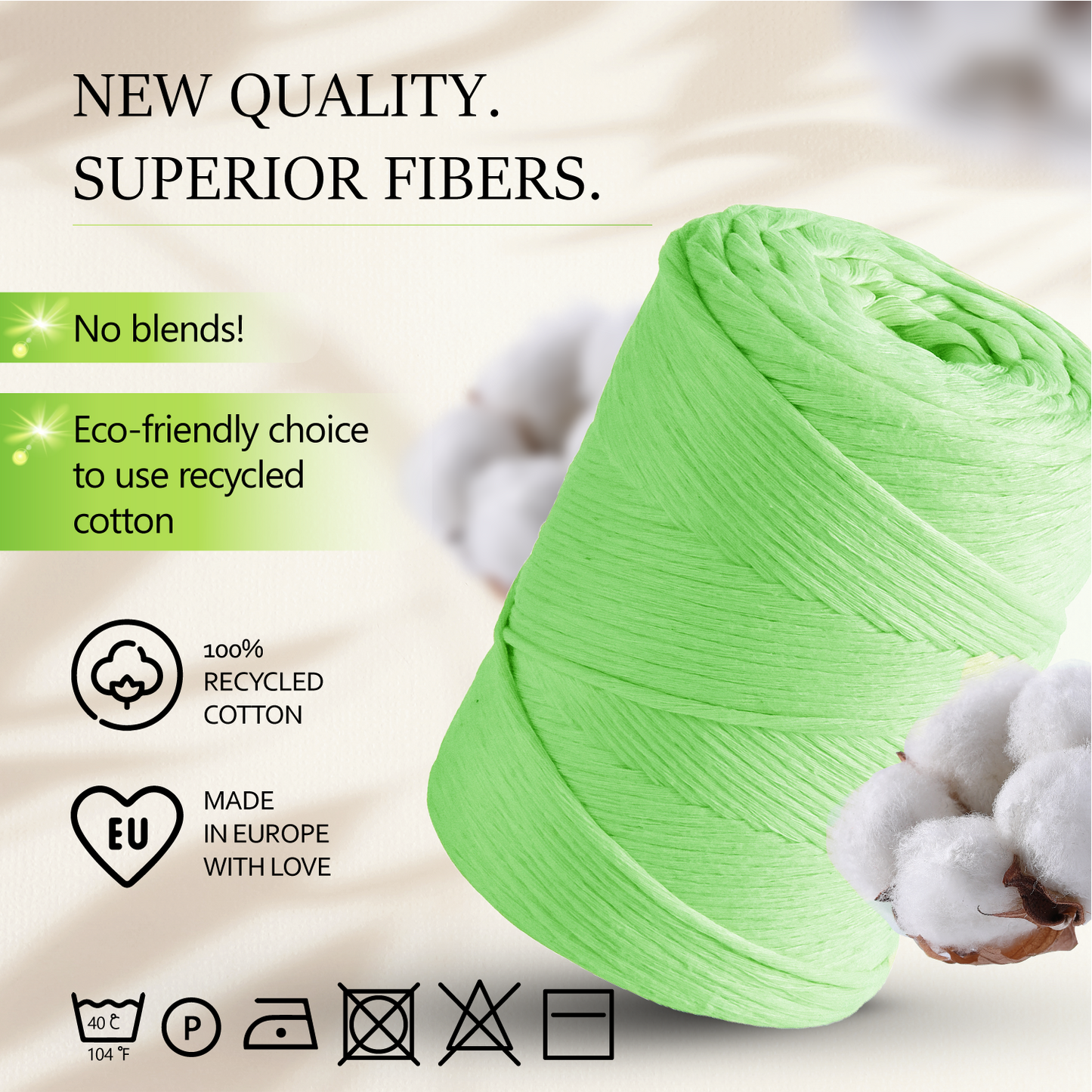 Light Green Single Twisted Macramé 3mm 200m