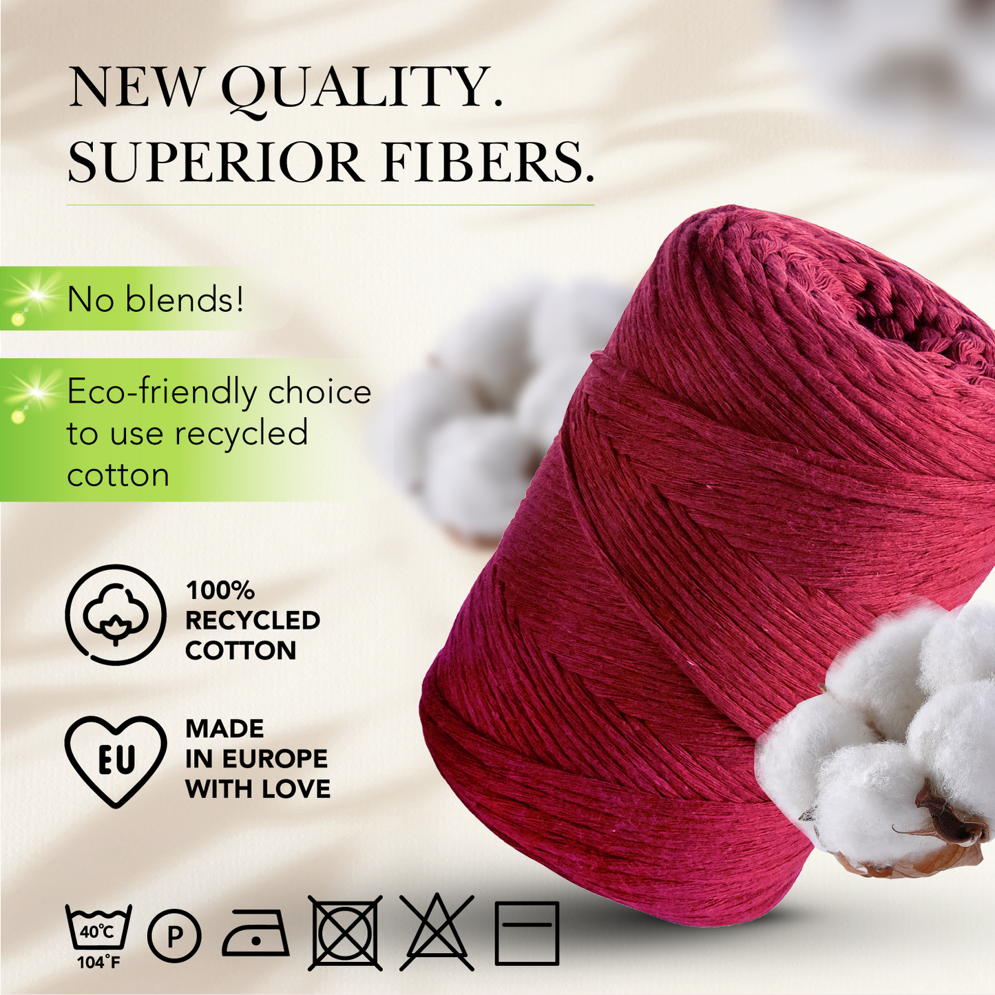 Burgundy Single Twisted Macramé 3mm 200m