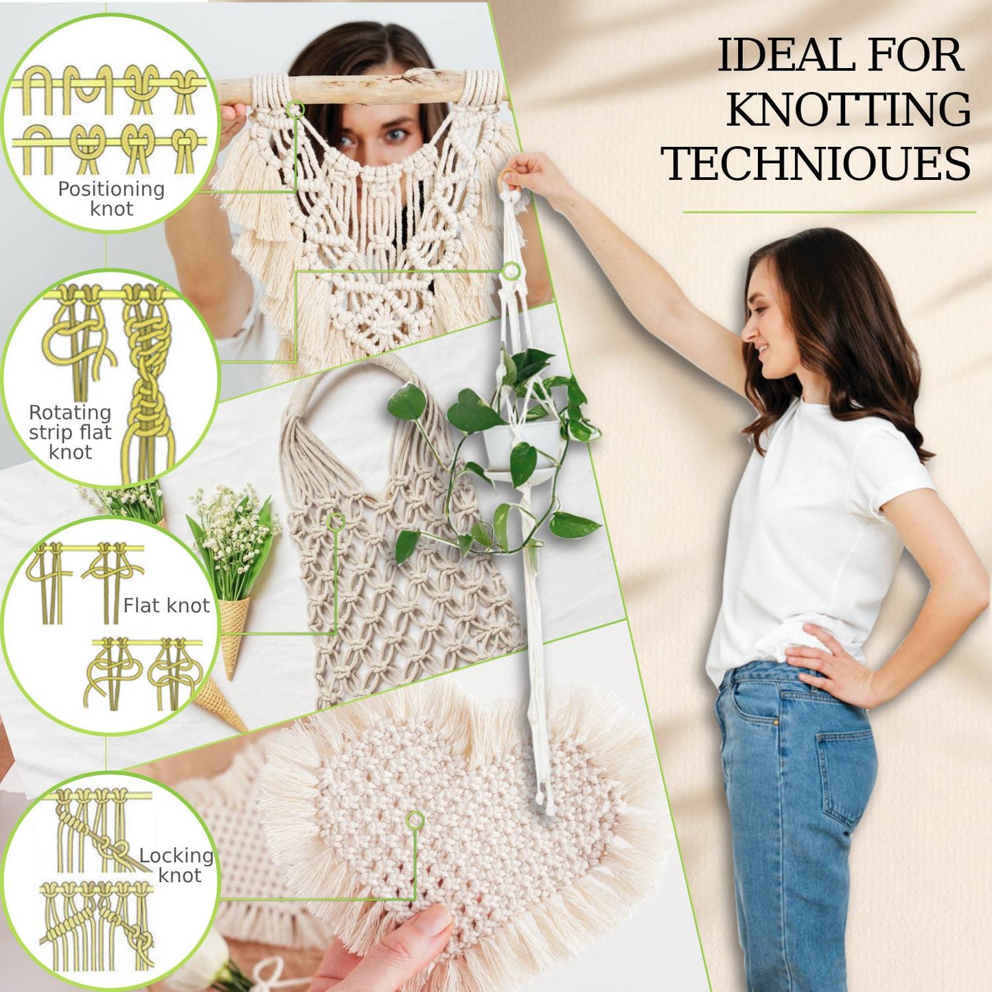 Graphite MACRAMÉ ROPE 9MM 55M