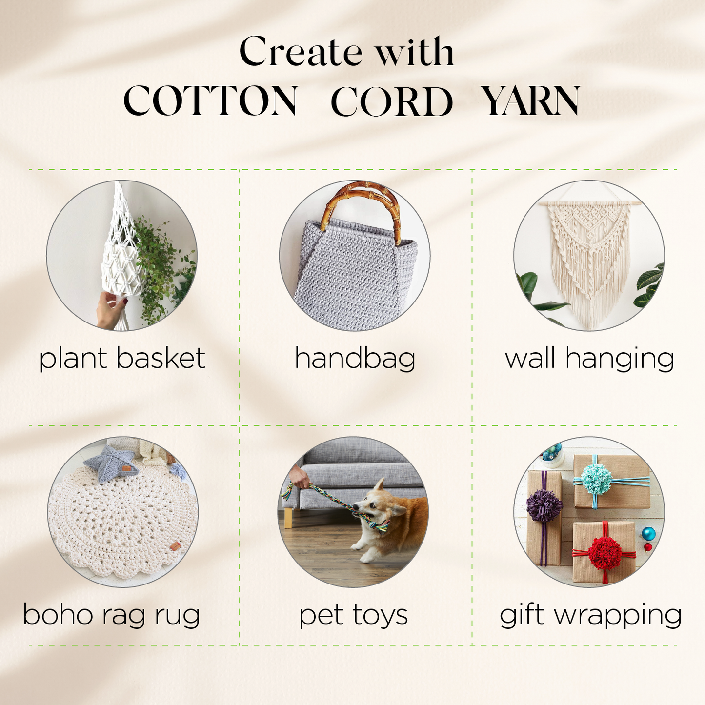 White Macramé Cord 6mm 85m