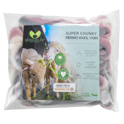 CLOWN SUPER CHUNKY MERINO WOOL 4-5 CM, 25 MICRONS