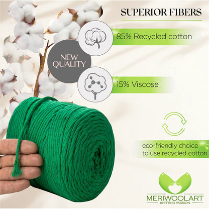 Green Single Twisted Macramé 4mm 225m