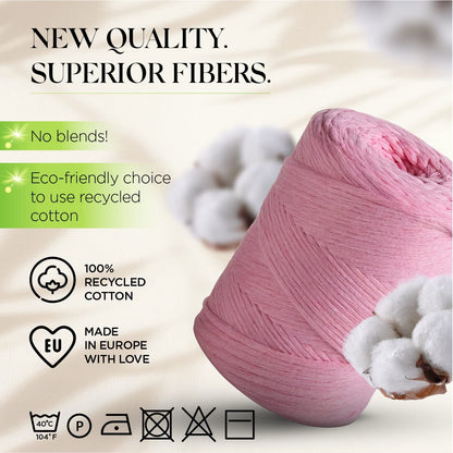 Pink Single Twisted Macramé 3mm 200m