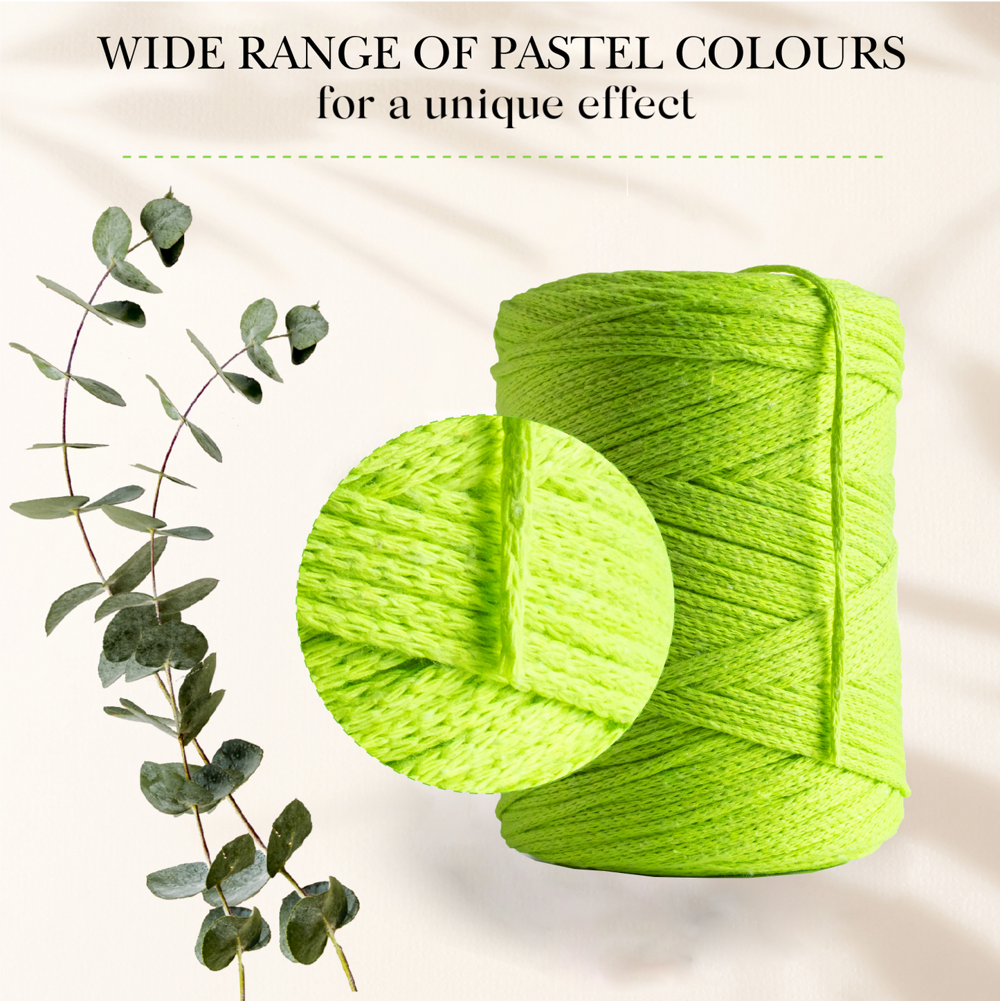 Neon Yellow Macramé Cotton 2mm 250m