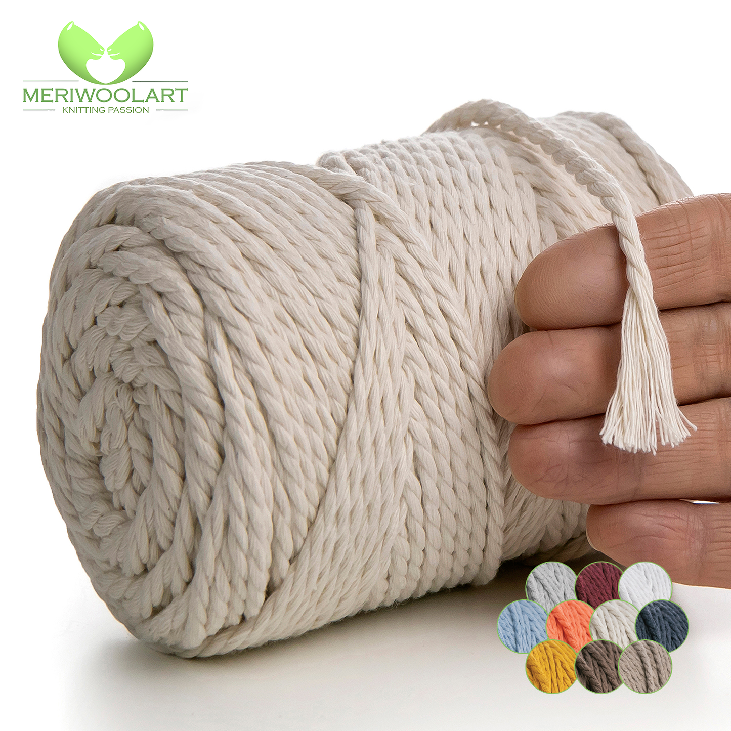 NATURAL MACRAMÉ ROPE 4 MM, 75 M