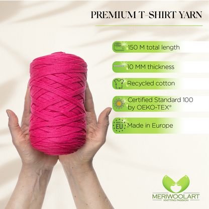 Neon Pink Cotton Ribbon 10mm 150m