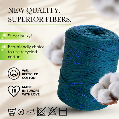 Sea Lurex Single Twisted Macramé 3mm 200m