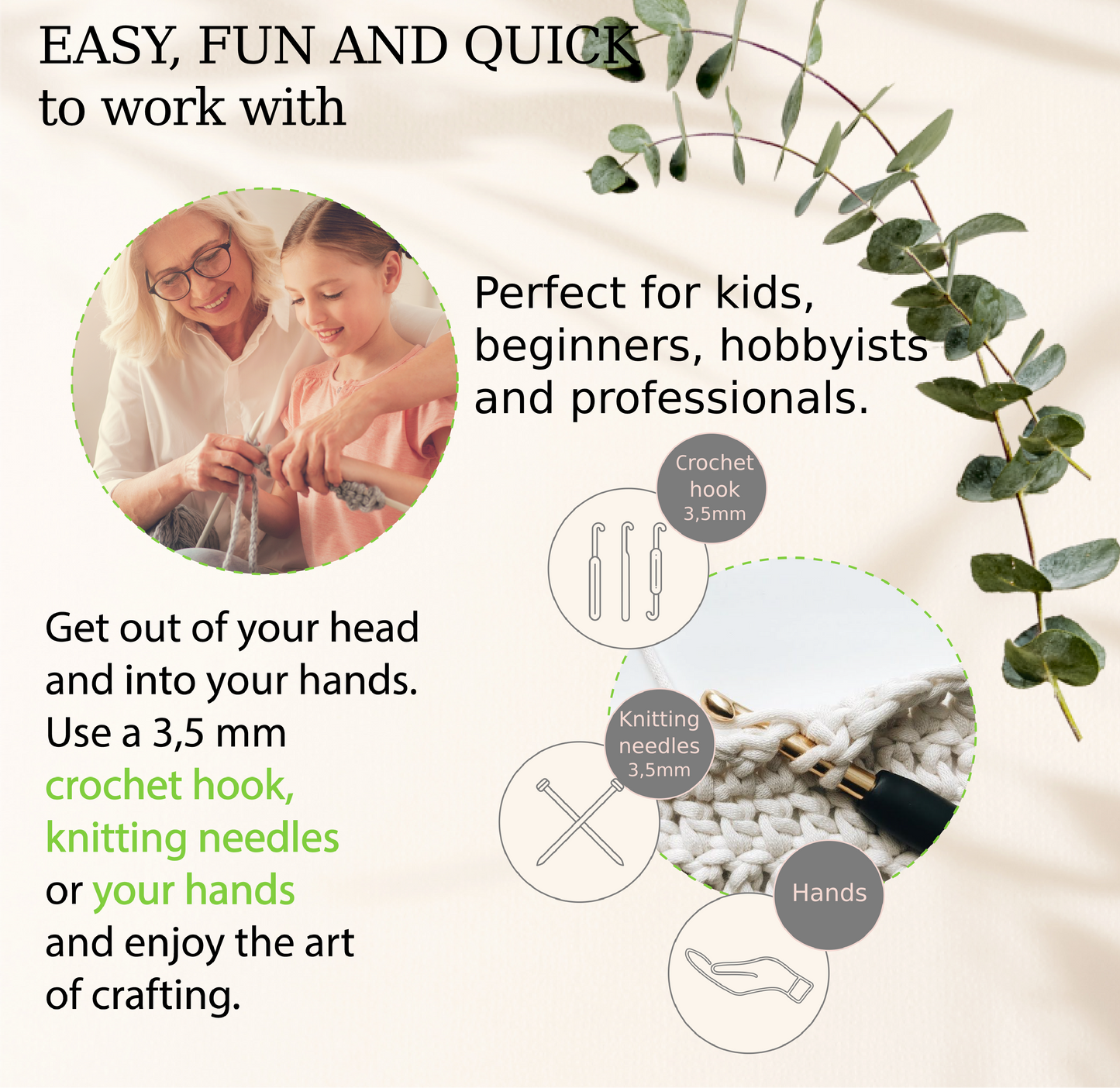JEANS Olive Green Cotton YARN 50g 160m