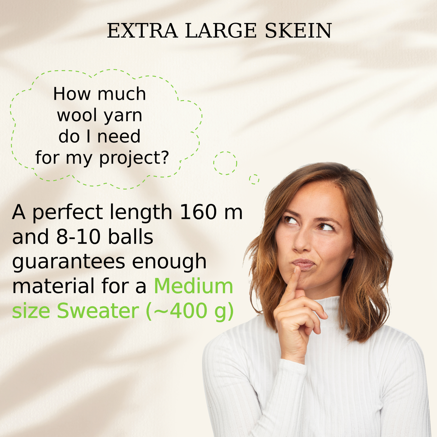 JEANS Green Cotton YARN 50g 160m