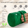 Green Cotton Ribbon Lurex 10mm 125m