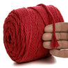 CORDE MACRAMÉ ROUGE 6 MM, 100 M