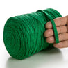 Green Cotton Ribbon Lurex 10mm 125m