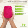 Cordon Macramé rose fluo 4mm 85m