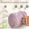 Pink Cotton Ribbon Lurex 10mm 125m