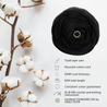 BLACK RECYCLED COTTON CORD 10 MM, 60 M