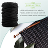 BLACK RECYCLED COTTON CORD 10 MM, 60 M