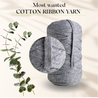 Light Grey Cotton Ribbon 10mm 150m