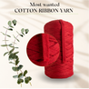 Ruban de coton rouge 10mm 150m