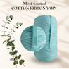 Aqua Cotton Ribbon 10mm 150m