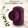 Violet Cotton Ribbon 10mm 150m