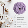 LAVENDER RECYCLED COTTON CORD 10 MM, 60 M
